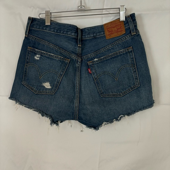 Levi's High Rise 501 Button Fly Cut Off Shorts Size 29 - Picture 3 of 13